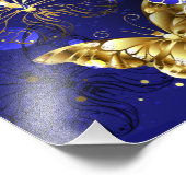 Compositie met Sapphire Butterflies Foto Afdruk (Hoek)