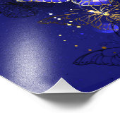 Compositie met Sapphire Butterflies Foto Afdruk (Hoek)