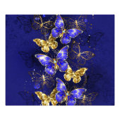 Compositie met Sapphire Butterflies Foto Afdruk (Voorkant)