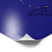 Compositie met Sapphire Butterflies Foto Afdruk (Hoek)