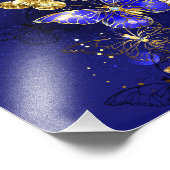 Compositie met Sapphire Butterflies Foto Afdruk (Hoek)