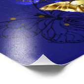 Compositie met Sapphire Butterflies Foto Afdruk (Hoek)