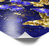 Compositie met Sapphire Butterflies Foto Afdruk (Hoek)