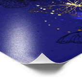 Compositie met Sapphire Butterflies Foto Afdruk (Hoek)