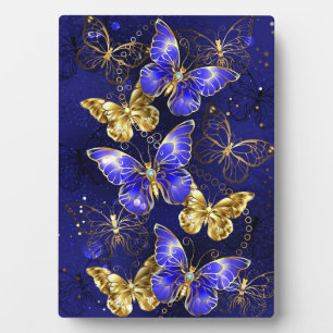 Compositie met Sapphire Butterflies Fotoplaat