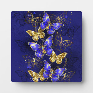 Compositie met Sapphire Butterflies Fotoplaat
