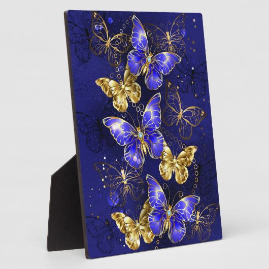 Compositie met Sapphire Butterflies Fotoplaat (Zijkant)