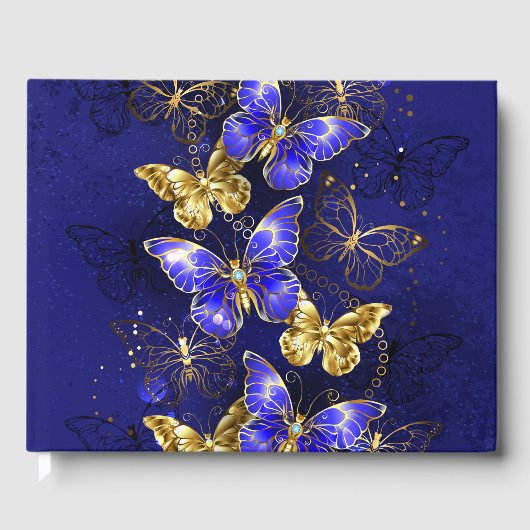 Compositie met Sapphire Butterflies Gastenboek (Voorkant)