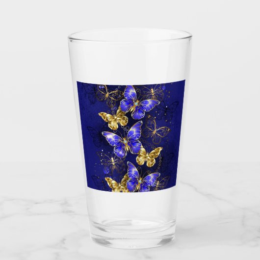 Compositie met Sapphire Butterflies Glas (Voorkant)