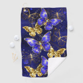 Compositie met Sapphire Butterflies Golfhanddoek (Insitu)