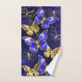 Compositie met Sapphire Butterflies Handdoek (Handdoek)
