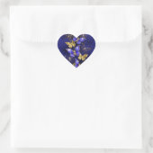 Compositie met Sapphire Butterflies Hart Sticker (Tas)