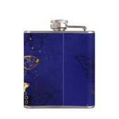 Compositie met Sapphire Butterflies Heupfles (Achterkant)