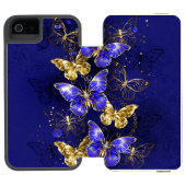 Compositie met Sapphire Butterflies Incipio iPhone Portemonnee Hoesje (Agenda Open)