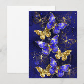 Compositie met Sapphire Butterflies Informatiekaartje (Voorkant / Achterkant)