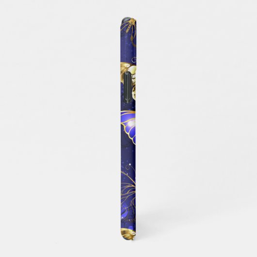 Compositie met Sapphire Butterflies iPhone Hoesje (Rechterkant)