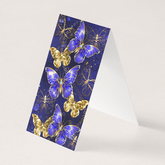 Compositie met Sapphire Butterflies Kaart (Achterkant)