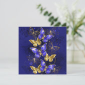 Compositie met Sapphire Butterflies Kaart (Staand voorkant)