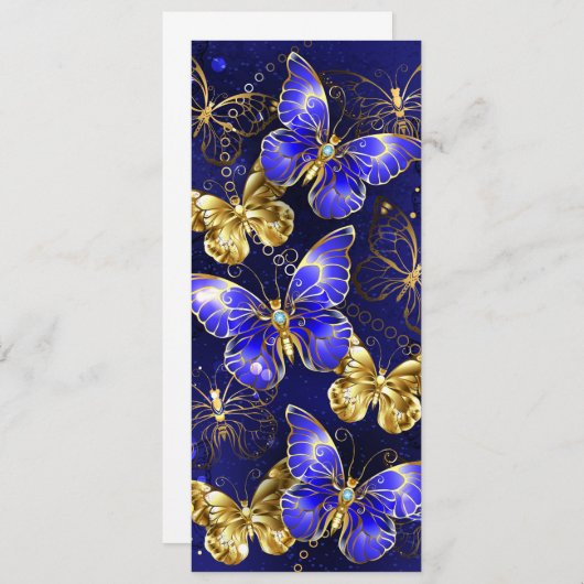 Compositie met Sapphire Butterflies Kaart (Voorkant / Achterkant)