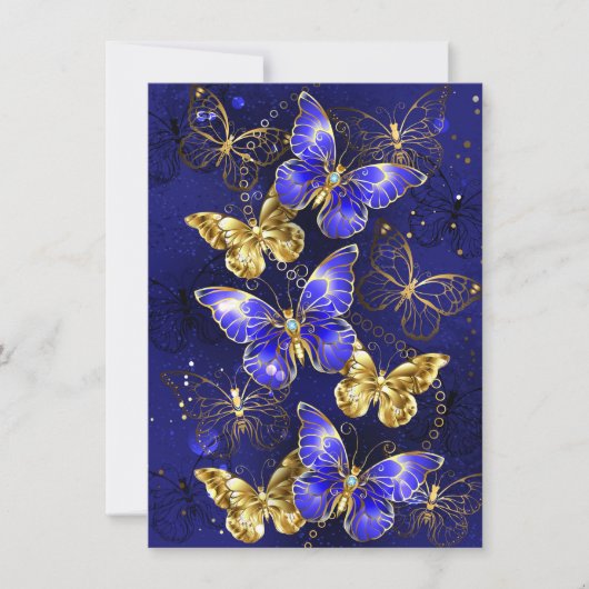 Compositie met Sapphire Butterflies Kaart (Voorkant)