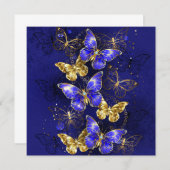 Compositie met Sapphire Butterflies Kaart (Voorkant / Achterkant)