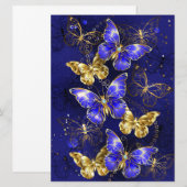 Compositie met Sapphire Butterflies Kaart (Voorkant / Achterkant)
