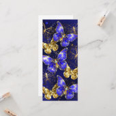 Compositie met Sapphire Butterflies Kaart (Voorkant / Achterkant in situ)