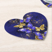Compositie met Sapphire Butterflies Kartonnen Onderzetters (Gekanteld)