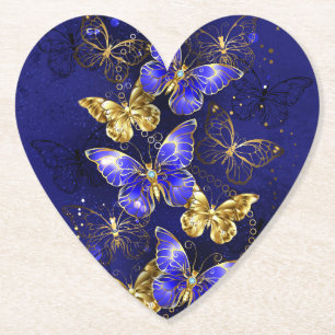 Compositie met Sapphire Butterflies Kartonnen Onderzetters