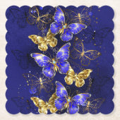 Compositie met Sapphire Butterflies Kartonnen Onderzetters (Voorkant)