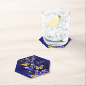 Compositie met Sapphire Butterflies Kartonnen Onderzetters (Insitu)