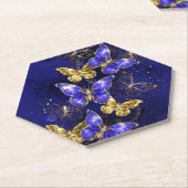 Compositie met Sapphire Butterflies Kartonnen Onderzetters (Schuin)