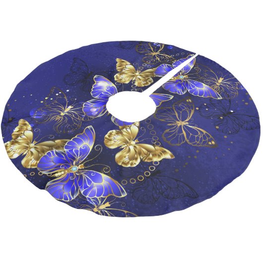 Compositie met Sapphire Butterflies Kerstboom Rok (Gekanteld)