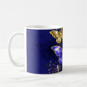 Compositie met Sapphire Butterflies Koffiemok