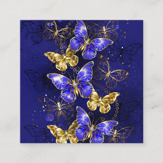 Compositie met Sapphire Butterflies Kortingskaartje (Voorkant)
