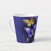 Compositie met Sapphire Butterflies Latte Mok (Linkerhoek)