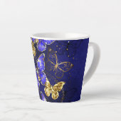 Compositie met Sapphire Butterflies Latte Mok (Rechterhoek)