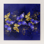 Compositie met Sapphire Butterflies Legpuzzel (Horizontaal)
