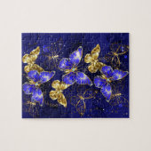 Compositie met Sapphire Butterflies Legpuzzel (Horizontaal)