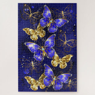 Compositie met Sapphire Butterflies Legpuzzel
