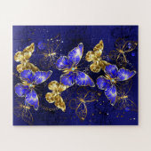 Compositie met Sapphire Butterflies Legpuzzel (Horizontaal)