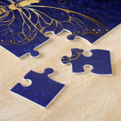 Compositie met Sapphire Butterflies Legpuzzel (Zijkant)