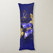 Compositie met Sapphire Butterflies Lichaamskussen (Achterkant (Verticaal))