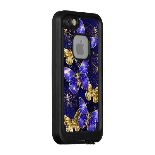 Compositie met Sapphire Butterflies LifeProof iPhone Hoesje (Achterkant / rechts)