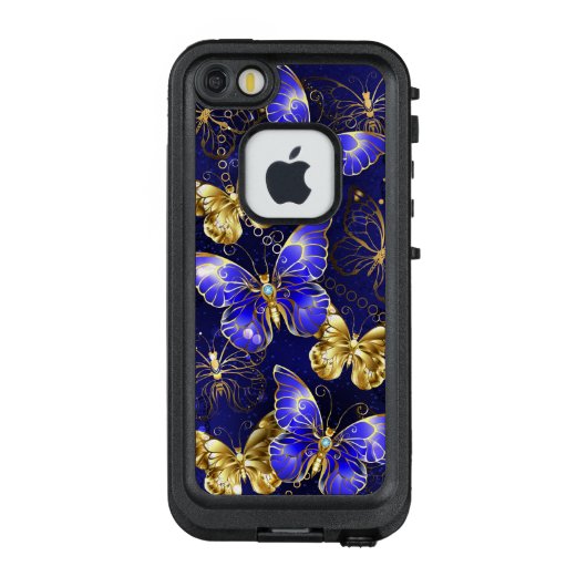 Compositie met Sapphire Butterflies LifeProof iPhone Hoesje (Achterkant)