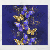 Compositie met Sapphire Butterflies Likeurfles Etiket (Enkel label)