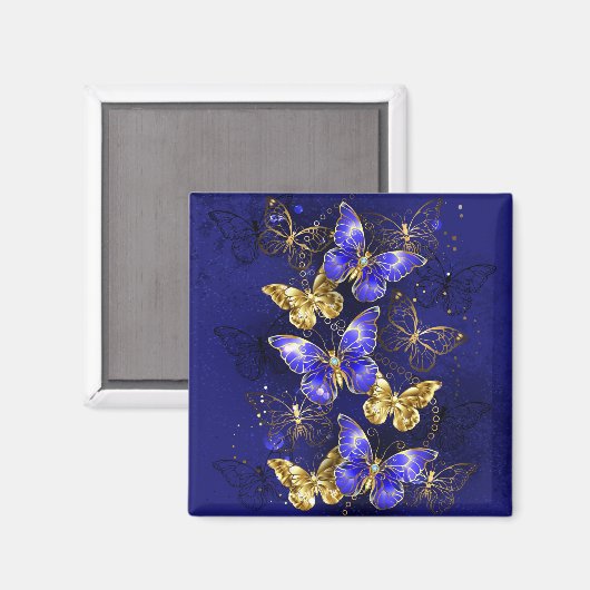 Compositie met Sapphire Butterflies Magneet (Voorkant / Achterkant)