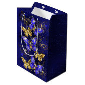 Compositie met Sapphire Butterflies Medium Cadeauzakje (Achterkant Gekanteld)