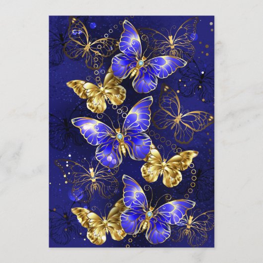 Compositie met Sapphire Butterflies Menu (Voorkant)