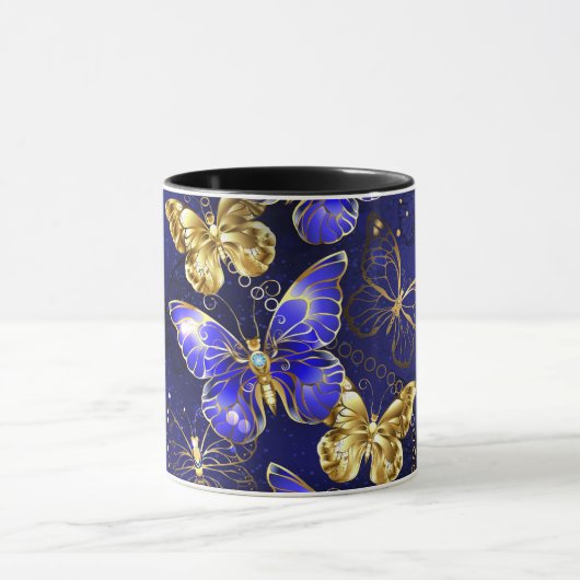 Compositie met Sapphire Butterflies Mok (Midden)